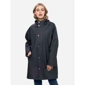 UniqueBella Women’s Medium Black Long Length Waterproof Jacket NWOT